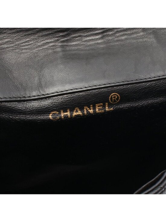 Chanel Backpack Quilted Black Lambskin Double Turnlock Chain main image 6